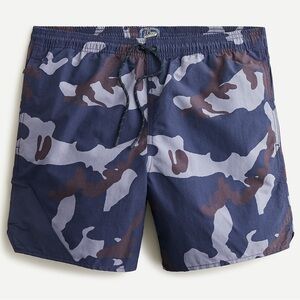 6" dock short in organic cotton-nylon camouflage